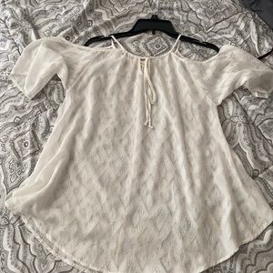 SHEAR WHITE BEACH COVER UP